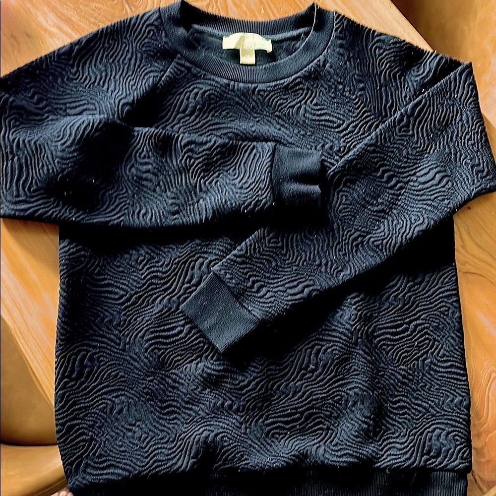 MICHAEL KORS Black Textured Unisex Sweater